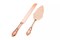 Strova Rose Gold Wedding Cake Knife and Server Set | Vintage Bride Utensils